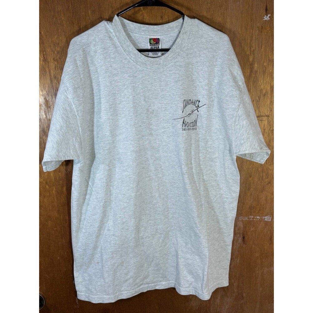 Vintage Sundance Aviation Airplane Plane Moriarty New Mexico Shirt XL